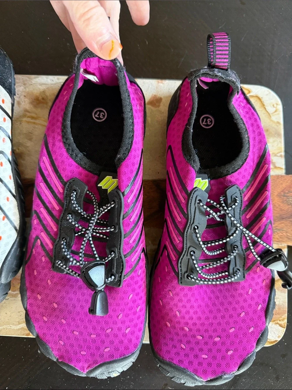 Bundle of swim/water shoes both size 37 measure 10in long worn once
